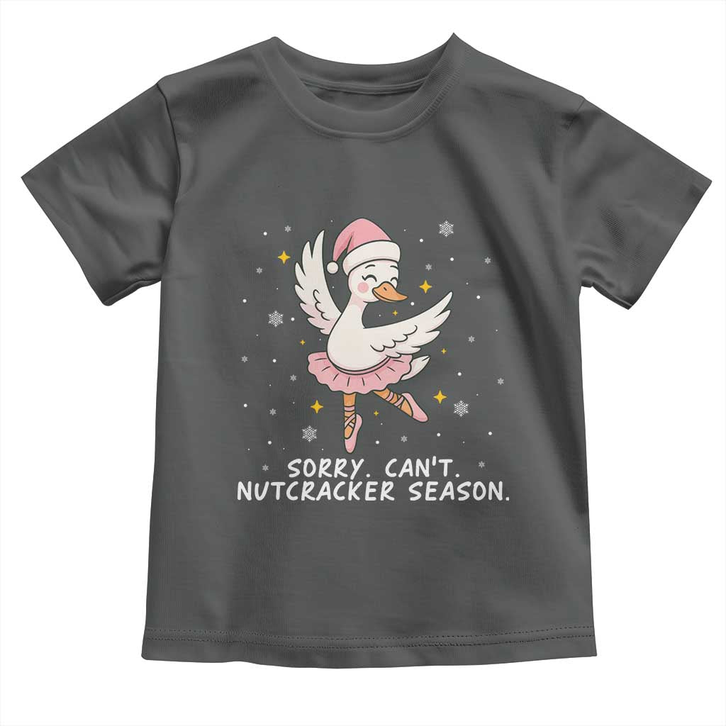 Nutcracker Goose Ballet Christmas Toddler T Shirt TS14 Dark Heather Print Your Wear