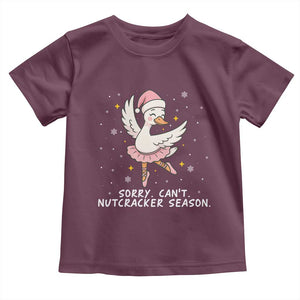 Nutcracker Goose Ballet Christmas Toddler T Shirt TS14 Maroon Print Your Wear