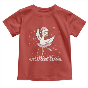 Nutcracker Goose Ballet Christmas Toddler T Shirt TS14 Red Print Your Wear