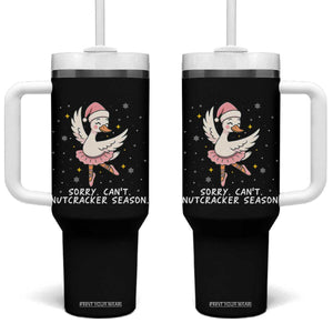 Nutcracker Goose Ballet Christmas Tumbler With Handle TS14 One Size: 40 oz Black Print Your Wear