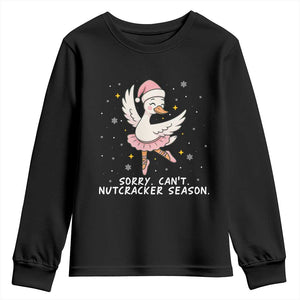 Nutcracker Goose Ballet Christmas Youth Sweatshirt TS14 Black Print Your Wear