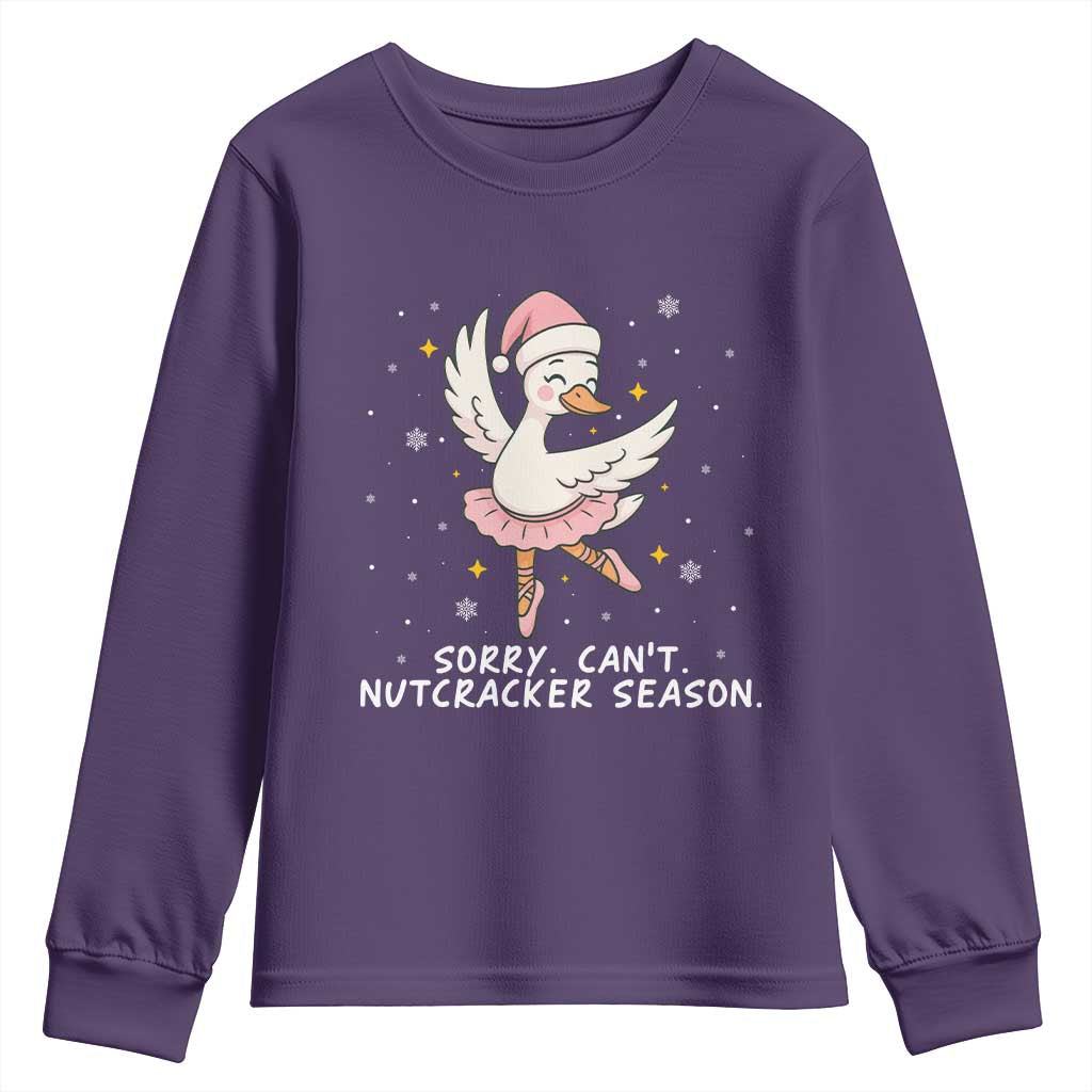 Nutcracker Goose Ballet Christmas Youth Sweatshirt TS14 Purple Print Your Wear