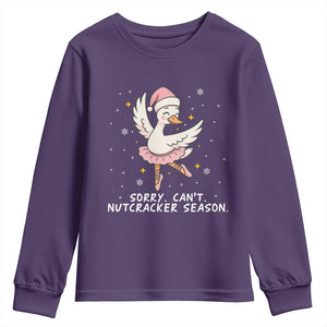 Nutcracker Goose Ballet Christmas Youth Sweatshirt TS14 Purple Print Your Wear