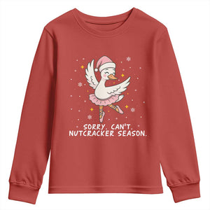 Nutcracker Goose Ballet Christmas Youth Sweatshirt TS14 Red Print Your Wear