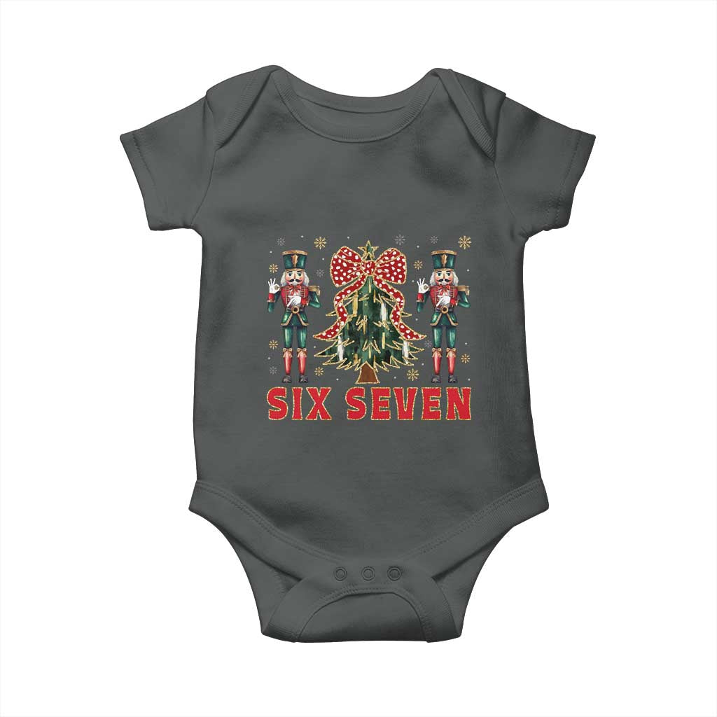 67 Six Seven Nutcracker Christmas Meme Baby Onesie TS14 Dark Heather Print Your Wear
