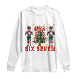 67 Six Seven Nutcracker Christmas Meme Long Sleeve Shirt TS14 White Print Your Wear