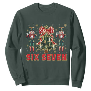 67 Six Seven Nutcracker Christmas Meme Sweatshirt TS14 Dark Forest Green Print Your Wear