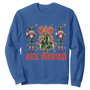 67 Six Seven Nutcracker Christmas Meme Sweatshirt TS14 Royal Blue Print Your Wear