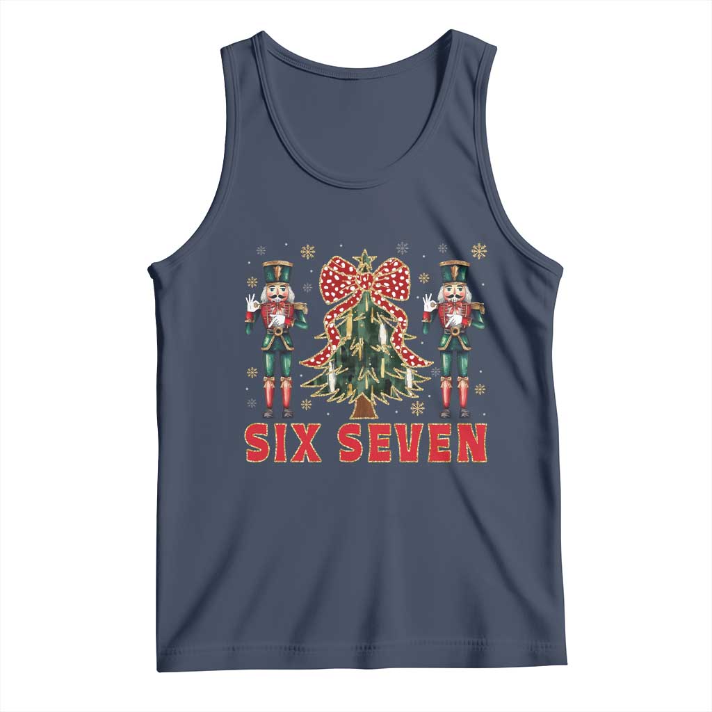67 Six Seven Nutcracker Christmas Meme Tank Top TS14 Navy Print Your Wear