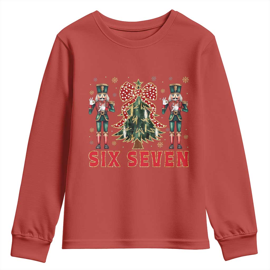 67 Six Seven Nutcracker Christmas Meme Youth Sweatshirt TS14 Red Print Your Wear