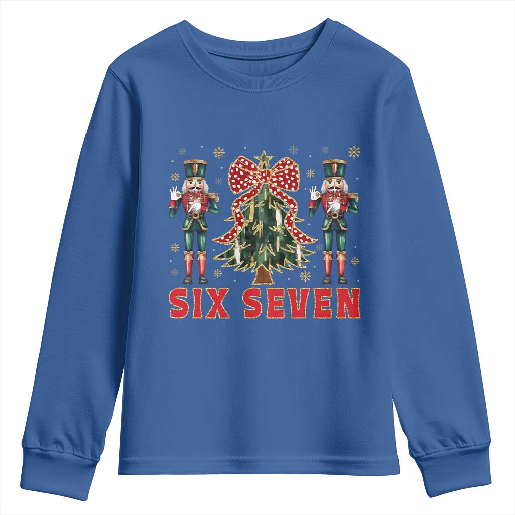 67 Six Seven Nutcracker Christmas Meme Youth Sweatshirt TS14 Royal Blue Print Your Wear