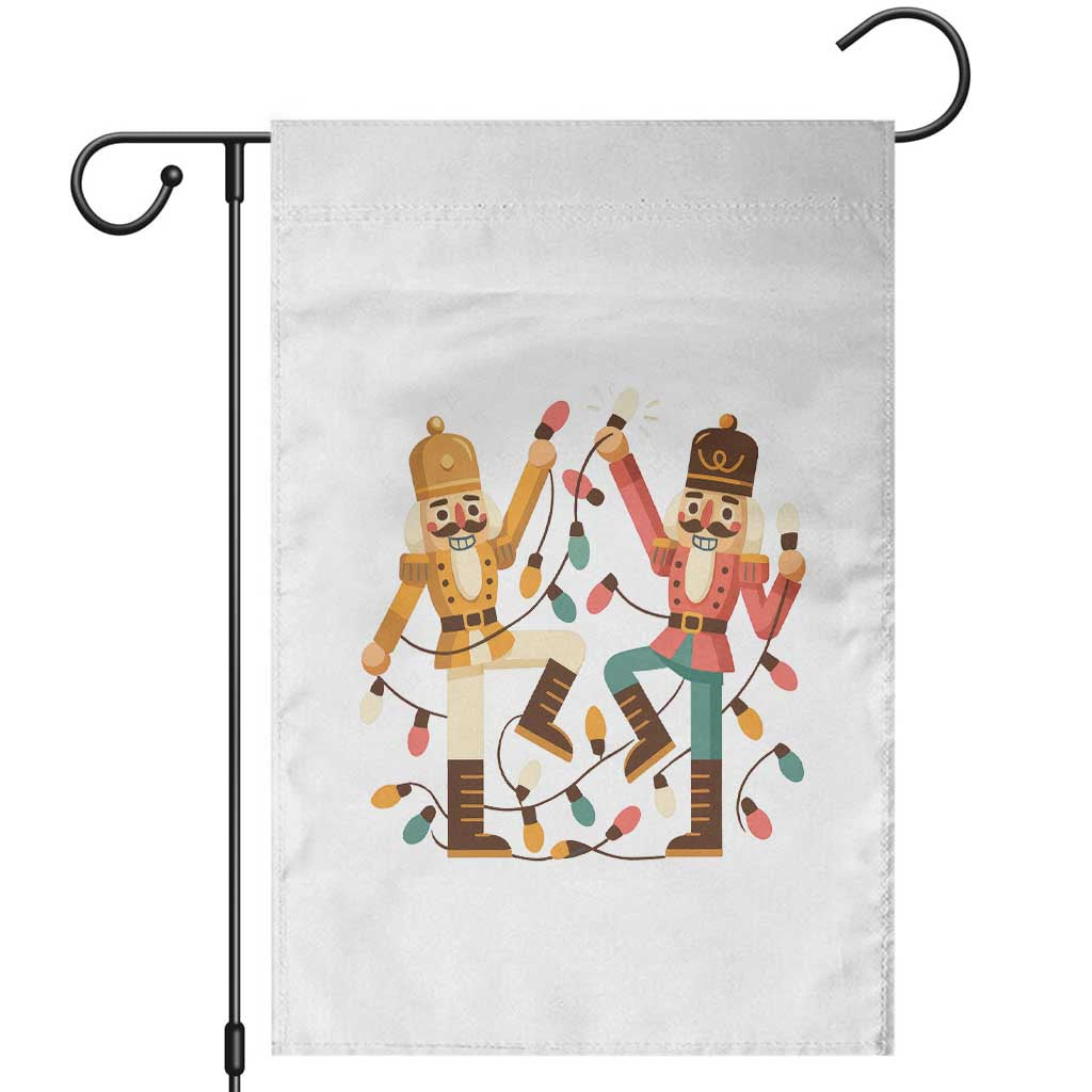 Funny Nutcracker Christmas Garden Flag Let Us Get Crackin TS14 White Print Your Wear