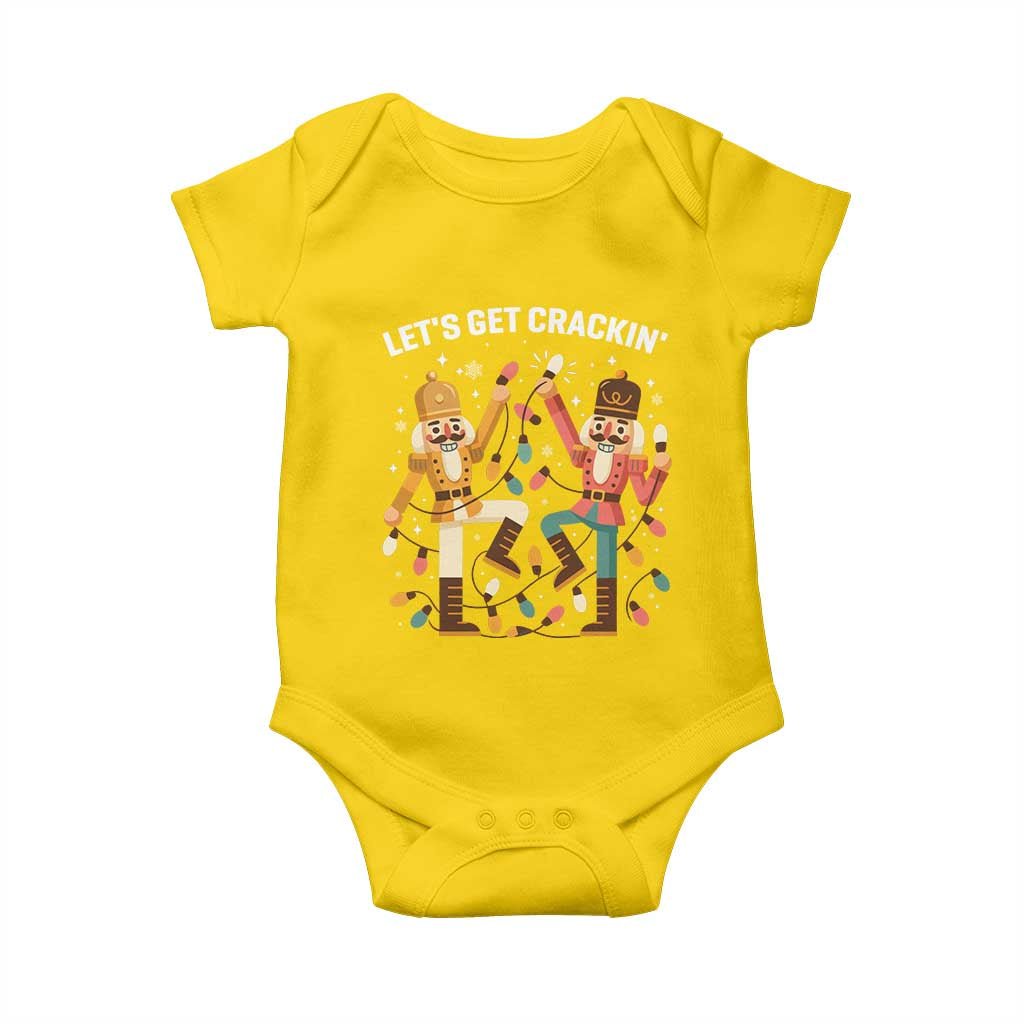 Funny Nutcracker Christmas Baby Onesie Let Us Get Crackin TS14 Daisy Print Your Wear