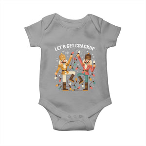 Funny Nutcracker Christmas Baby Onesie Let Us Get Crackin TS14 Sport Gray Print Your Wear