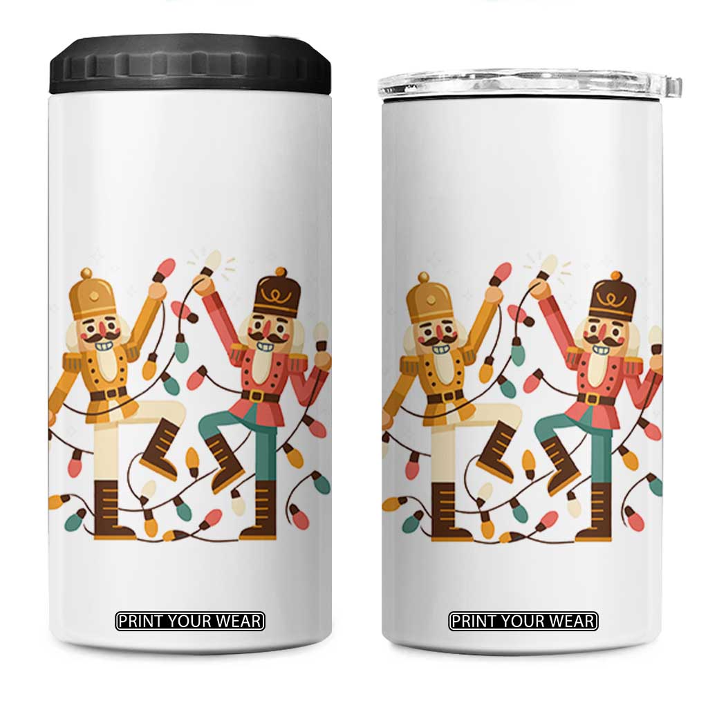 Funny Nutcracker Christmas 4 in 1 Can Cooler Tumbler Let Us Get Crackin TS14 One Size: 16 oz White Print Your Wear