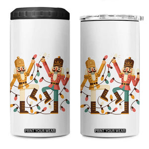 Funny Nutcracker Christmas 4 in 1 Can Cooler Tumbler Let Us Get Crackin TS14 One Size: 16 oz White Print Your Wear