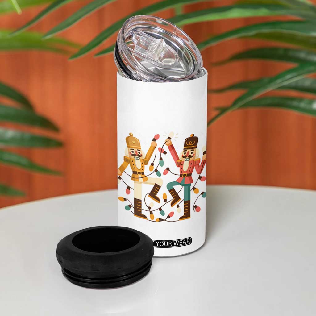 Funny Nutcracker Christmas 4 in 1 Can Cooler Tumbler Let Us Get Crackin TS14 Print Your Wear