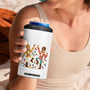 Funny Nutcracker Christmas 4 in 1 Can Cooler Tumbler Let Us Get Crackin TS14 Print Your Wear