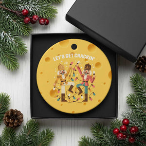 Funny Nutcracker Christmas Ceramic Ornament Let Us Get Crackin TS14 1pc Yellow Cheese Print Your Wear