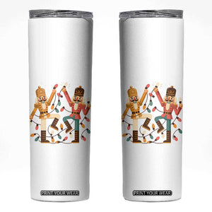 Funny Nutcracker Christmas Skinny Tumbler Let Us Get Crackin TS14 White Print Your Wear