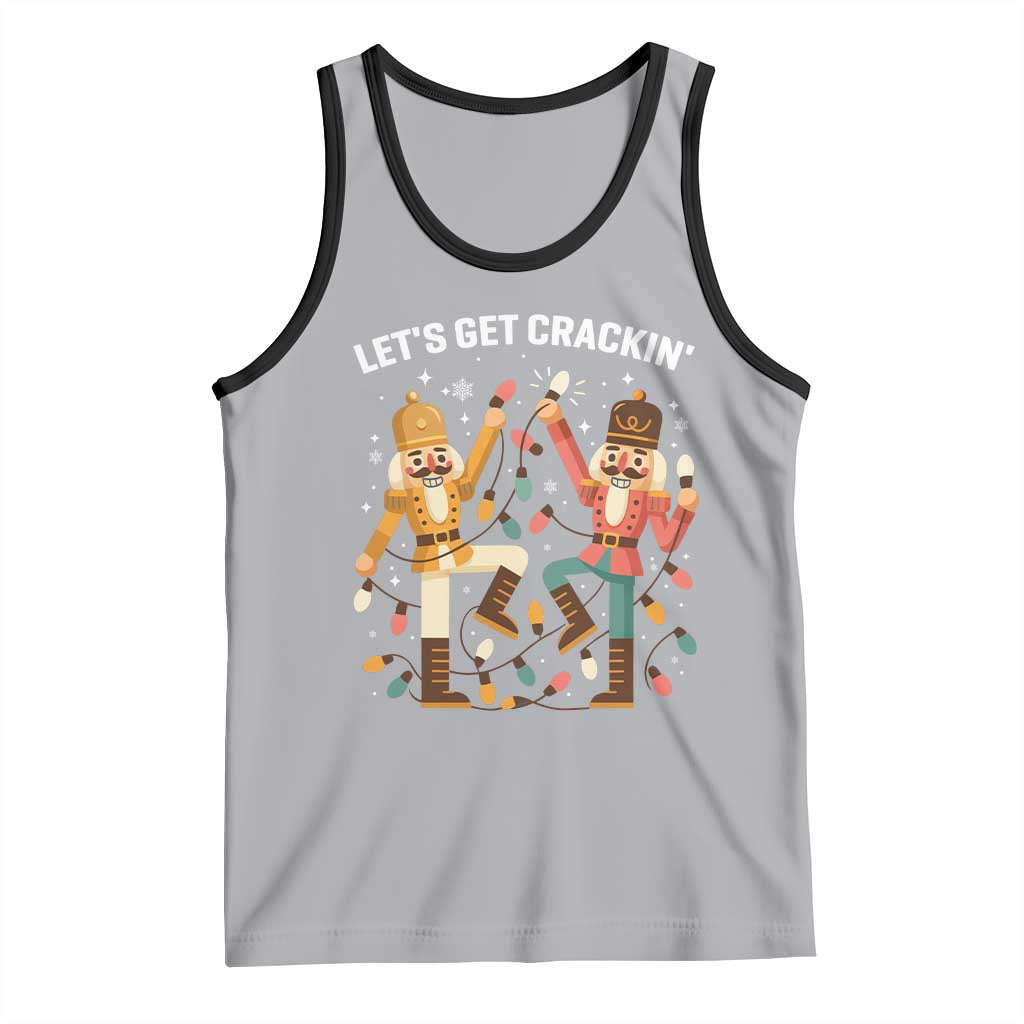 Funny Nutcracker Christmas Tank Top Let Us Get Crackin TS14 Athletic Heather Black Print Your Wear