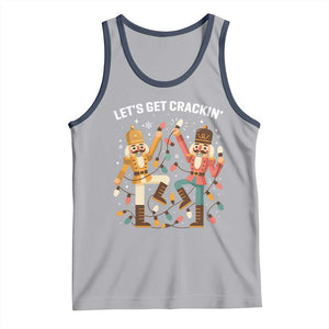 Funny Nutcracker Christmas Tank Top Let Us Get Crackin TS14 Athletic Heather Navy Print Your Wear