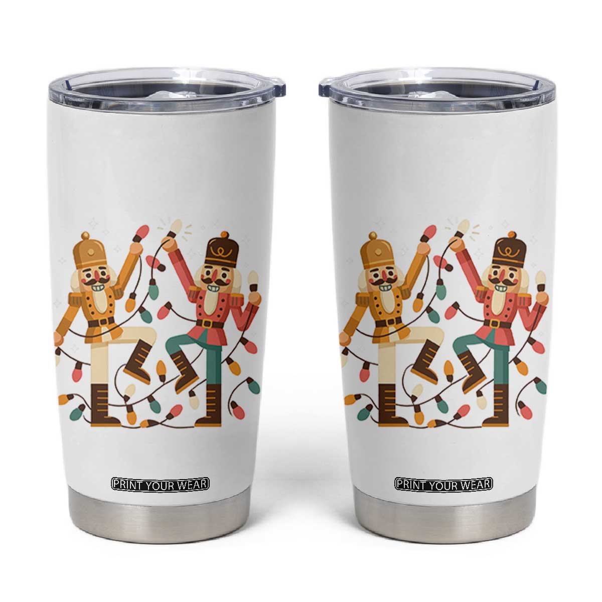 Funny Nutcracker Christmas Tumbler Cup Let Us Get Crackin TS14 White Print Your Wear
