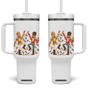 Funny Nutcracker Christmas Tumbler With Handle Let Us Get Crackin TS14 One Size: 40 oz White Print Your Wear
