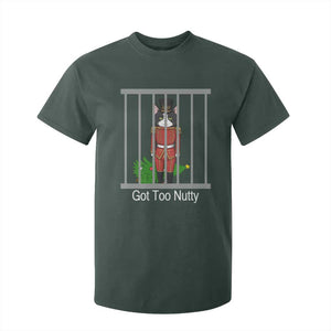 Funny Cat Nutcracker Christmas T Shirt For Kid Got Too Nutty TS14 Dark Forest Green Print Your Wear