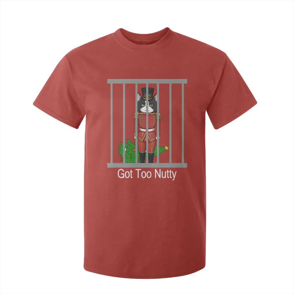 Funny Cat Nutcracker Christmas T Shirt For Kid Got Too Nutty TS14 Red Print Your Wear