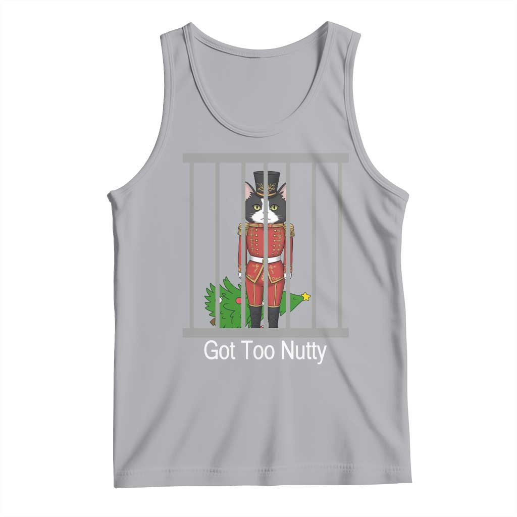 Funny Cat Nutcracker Christmas Tank Top Got Too Nutty TS14 Athletic Heather Print Your Wear