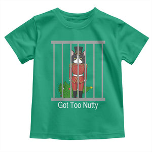 Funny Cat Nutcracker Christmas Toddler T Shirt Got Too Nutty TS14 Irish Green Print Your Wear