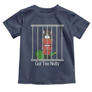 Funny Cat Nutcracker Christmas Toddler T Shirt Got Too Nutty TS14 Navy Print Your Wear