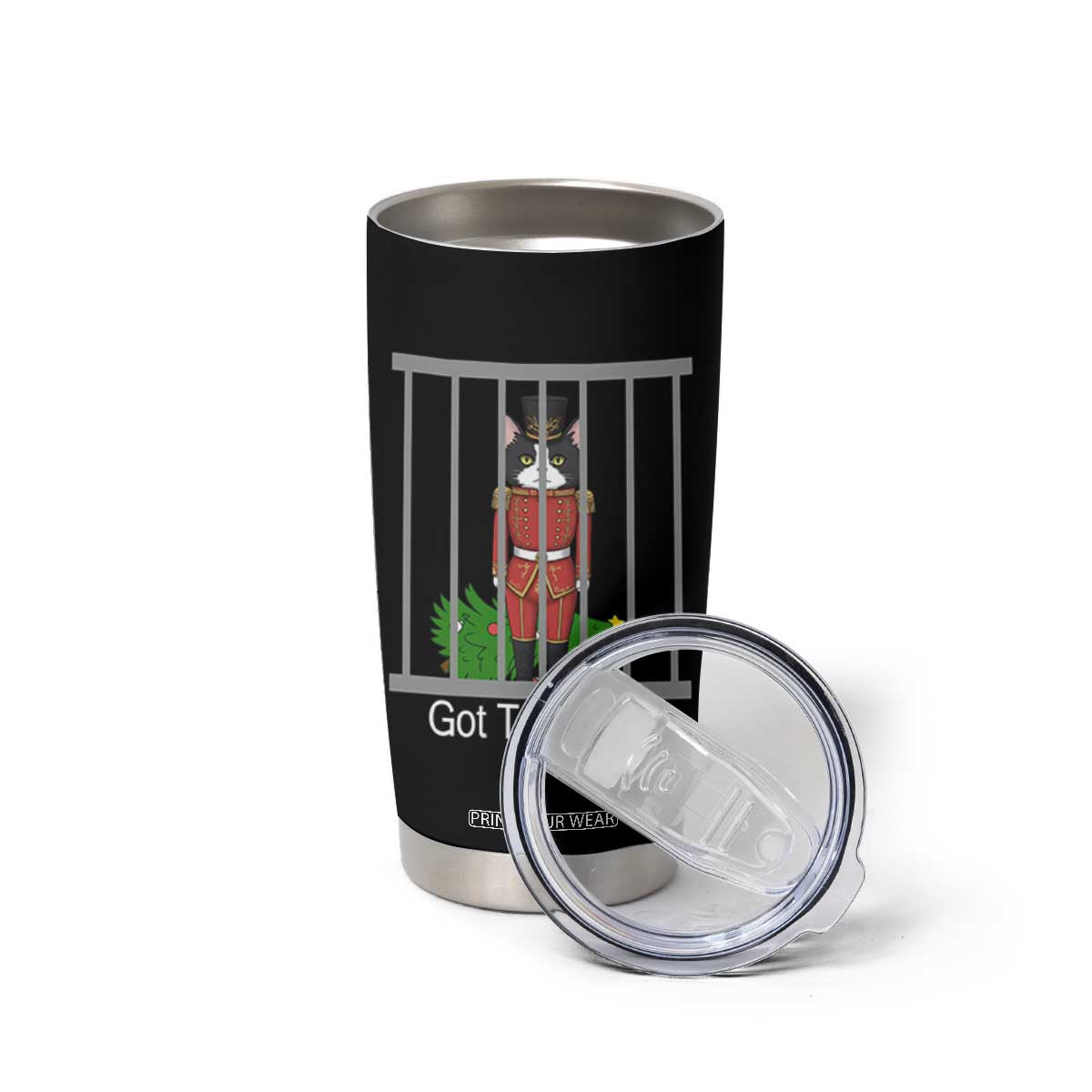 Funny Cat Nutcracker Christmas Tumbler Cup Got Too Nutty TS14 Print Your Wear