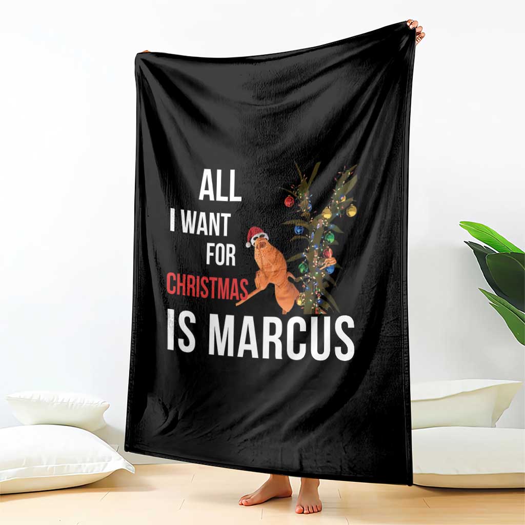 Marcus The Worm Robert Christmas Meme Throw Blanket All I Want For Xmas Is Marcus TS14 Print Your Wear