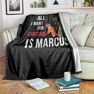 Marcus The Worm Robert Christmas Meme Throw Blanket All I Want For Xmas Is Marcus TS14 Print Your Wear
