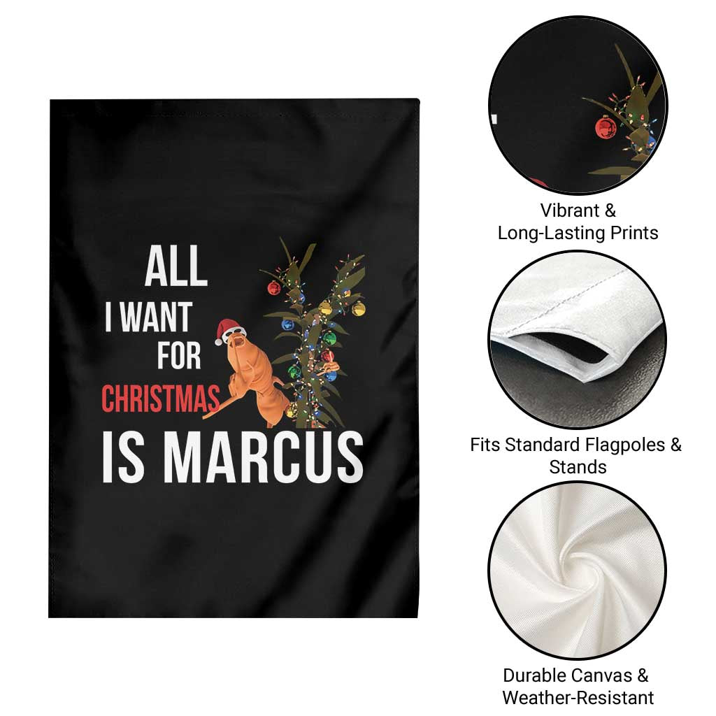 Marcus The Worm Robert Christmas Meme Garden Flag All I Want For Xmas Is Marcus TS14 Print Your Wear