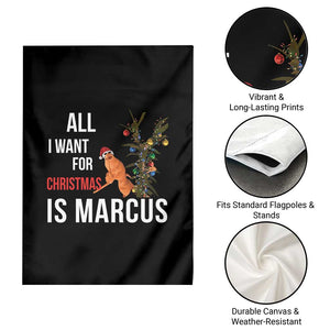 Marcus The Worm Robert Christmas Meme Garden Flag All I Want For Xmas Is Marcus TS14 Print Your Wear