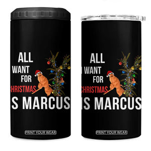 Marcus The Worm Robert Christmas Meme 4 in 1 Can Cooler Tumbler All I Want For Xmas Is Marcus TS14 One Size: 16 oz Black Print Your Wear