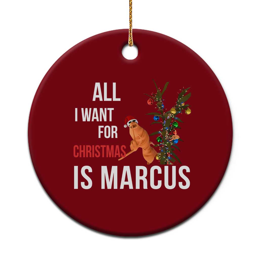 Marcus The Worm Robert Christmas Meme Ceramic Ornament All I Want For Xmas Is Marcus TS14 1pc Red Print Your Wear