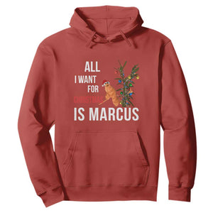Marcus The Worm Robert Christmas Meme Hoodie All I Want For Xmas Is Marcus TS14 Red Print Your Wear