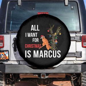 Marcus The Worm Robert Christmas Meme Spare Tire Cover All I Want For Xmas Is Marcus TS14 No hole Black Print Your Wear