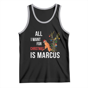 Marcus The Worm Robert Christmas Meme Tank Top All I Want For Xmas Is Marcus TS14 Black Athletic Heather Print Your Wear
