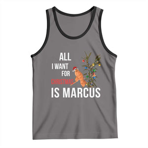 Marcus The Worm Robert Christmas Meme Tank Top All I Want For Xmas Is Marcus TS14 Deep Heather Black Print Your Wear