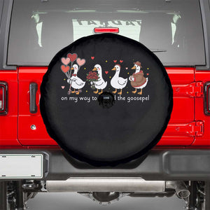 Silly Goose Christian Valentine Gospel Spare Tire Cover On My Way To Spread The Goosepel TS14 Black Print Your Wear