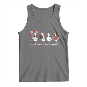 Silly Goose Christian Valentine Gospel Tank Top On My Way To Spread The Goosepel TS14 Black Heather Print Your Wear