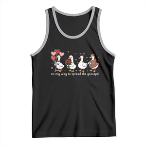 Silly Goose Christian Valentine Gospel Tank Top On My Way To Spread The Goosepel TS14 Black Athletic Heather Print Your Wear