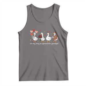Silly Goose Christian Valentine Gospel Tank Top On My Way To Spread The Goosepel TS14 Deep Heather Print Your Wear
