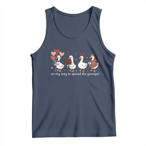 Silly Goose Christian Valentine Gospel Tank Top On My Way To Spread The Goosepel TS14 Navy Print Your Wear