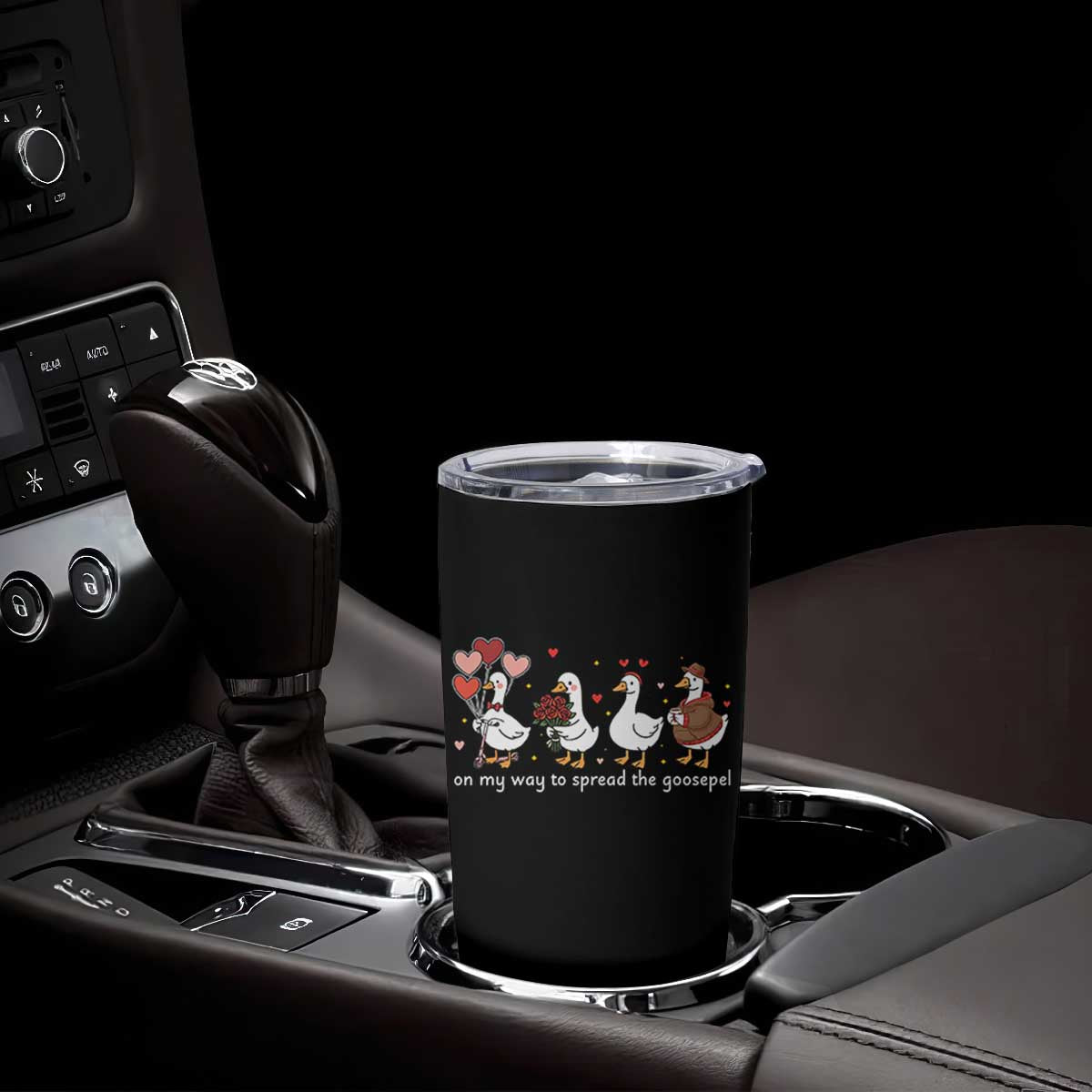 Silly Goose Christian Valentine Gospel Tumbler Cup On My Way To Spread The Goosepel TS14 Print Your Wear